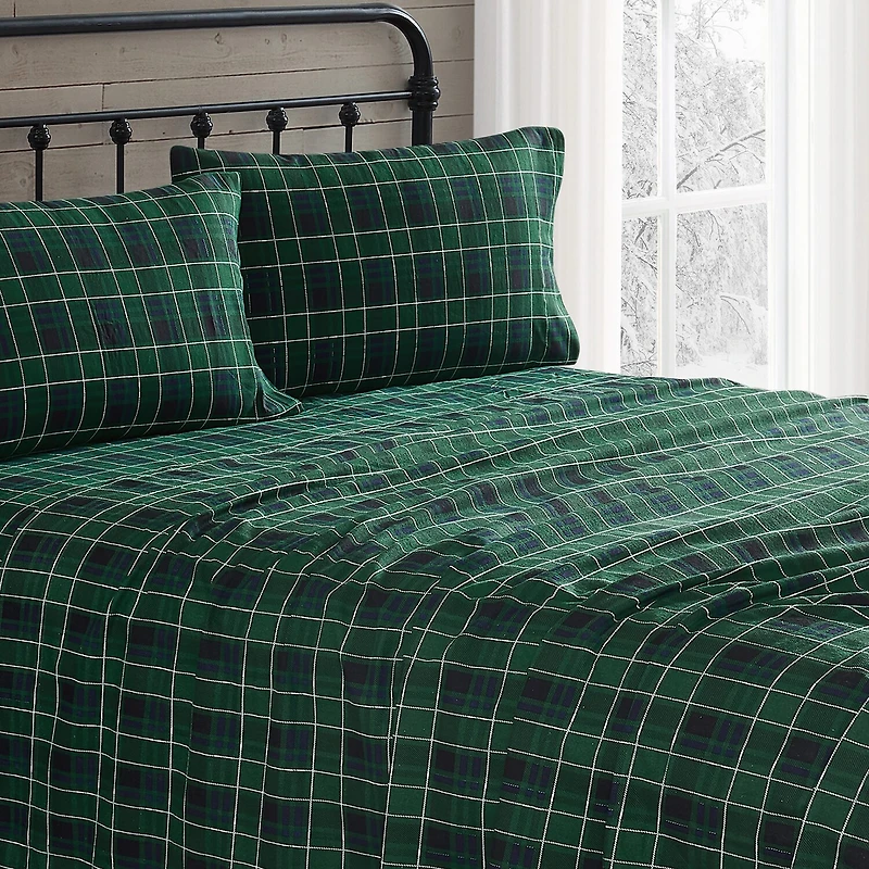 Truly Soft Tartan Plaid Flannel Sheet Set
