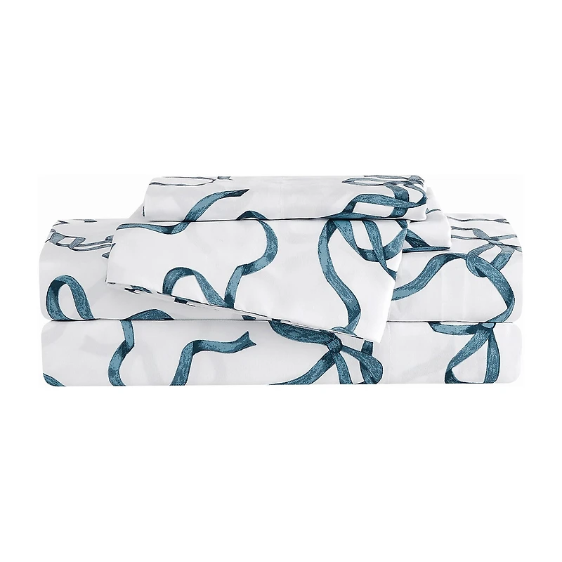 Truly Soft Printed Bow Sheet Set