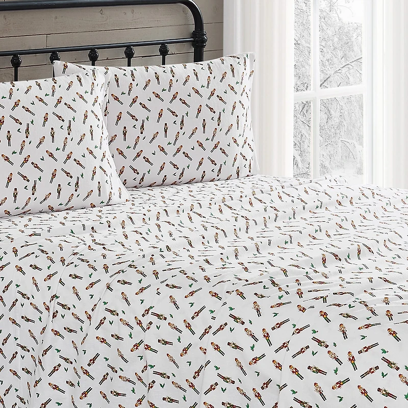 Truly Soft Nutcrackers Flannel Sheet Set