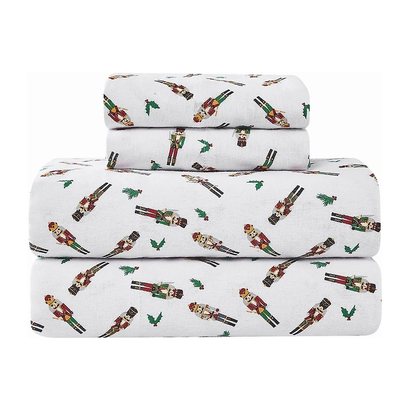 Truly Soft Nutcrackers Flannel Sheet Set