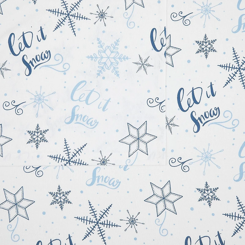 Truly Soft Let It Snow Flannel Sheet Set