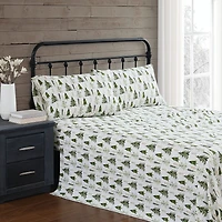Truly Soft Trees Flannel Sheet Set