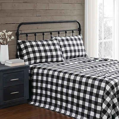Truly Soft Buffalo Check Flannel Sheet Set