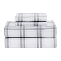 London Fog Plaid Flannel Sheet Set