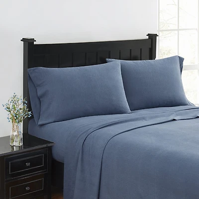 London Fog Solid Flannel Sheet Set