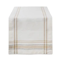 Tickled Pink 72" X 14" Chambray French Stripe Table Runner