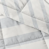 Casual Comfort Premium Down Alternative Distressed Stripe Reversible Comforter Set