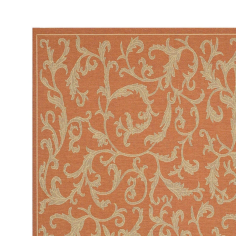 Courtyard Scrolls Indoor/Outdoor Rectangular Rugs 