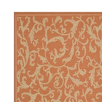Courtyard Scrolls Indoor/Outdoor Rectangular Rugs 