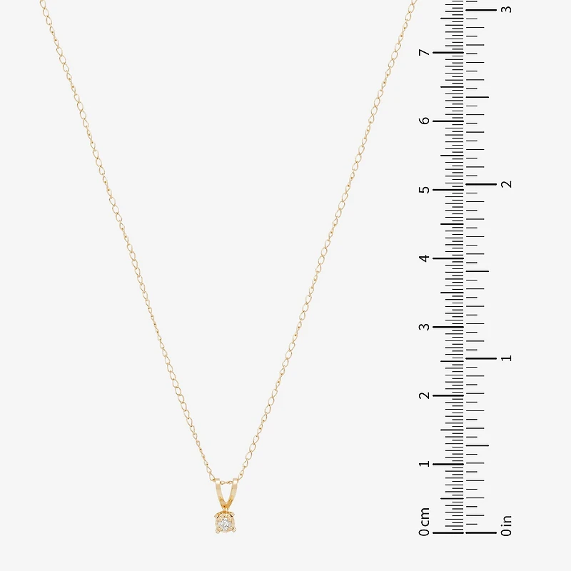 Girls Natural White Diamond 14K Gold Round 2-pc. Jewelry Set