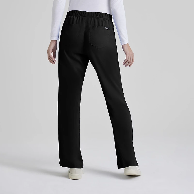 Grey's Anatomy™ by Barco Classic 4232 Riley 5-Pocket Mid-Rise Flare Leg Womens Petite Moisture Wicking Scrub Pant
