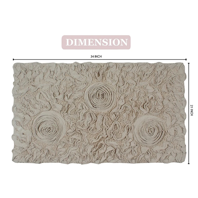 Home Weavers Inc Bellflower Quick Dry 21X34 Inch Bath Rug