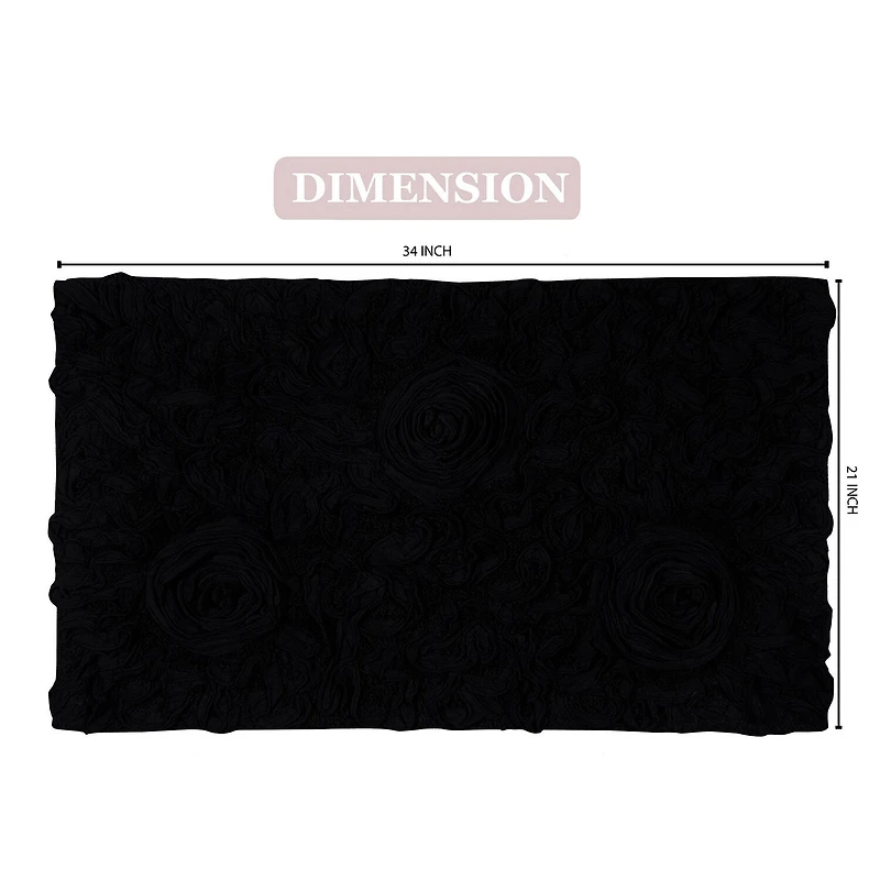 Home Weavers Inc Bellflower Quick Dry 21X34 Inch Bath Rug