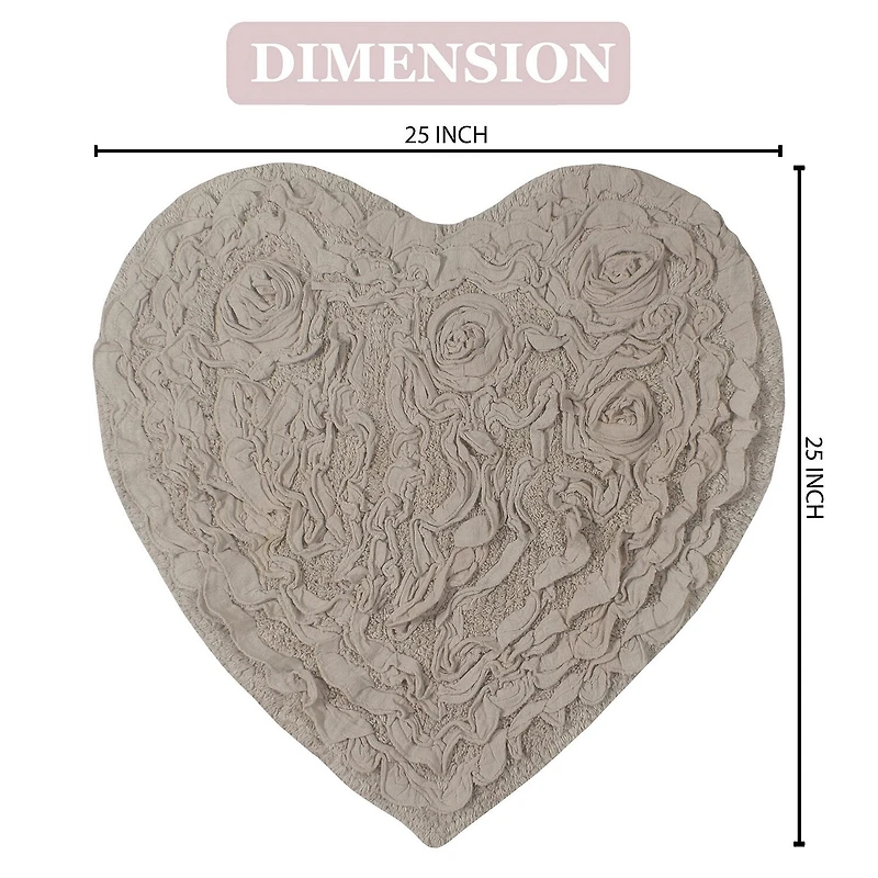 Home Weavers Inc Bellflower Heart Bath Rug