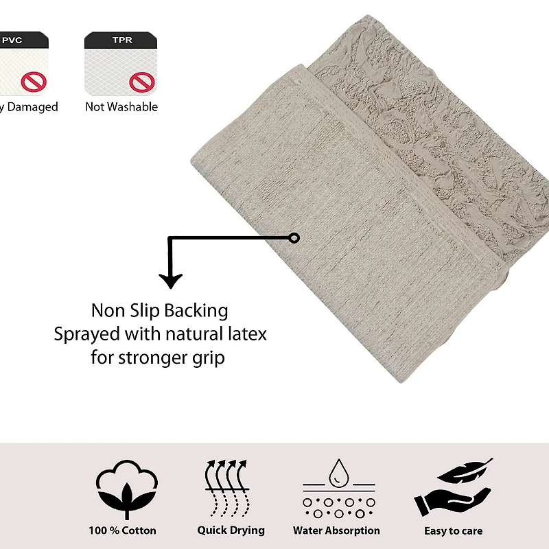 Home Weavers Inc Bellflower Heart Bath Rug