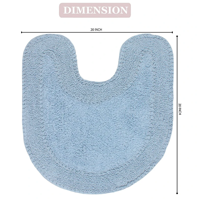 Home Weavers Inc Double Ruffle Quick Dry 20X20 Inch Bath Rug
