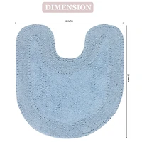 Home Weavers Inc Double Ruffle Quick Dry 20X20 Inch Bath Rug