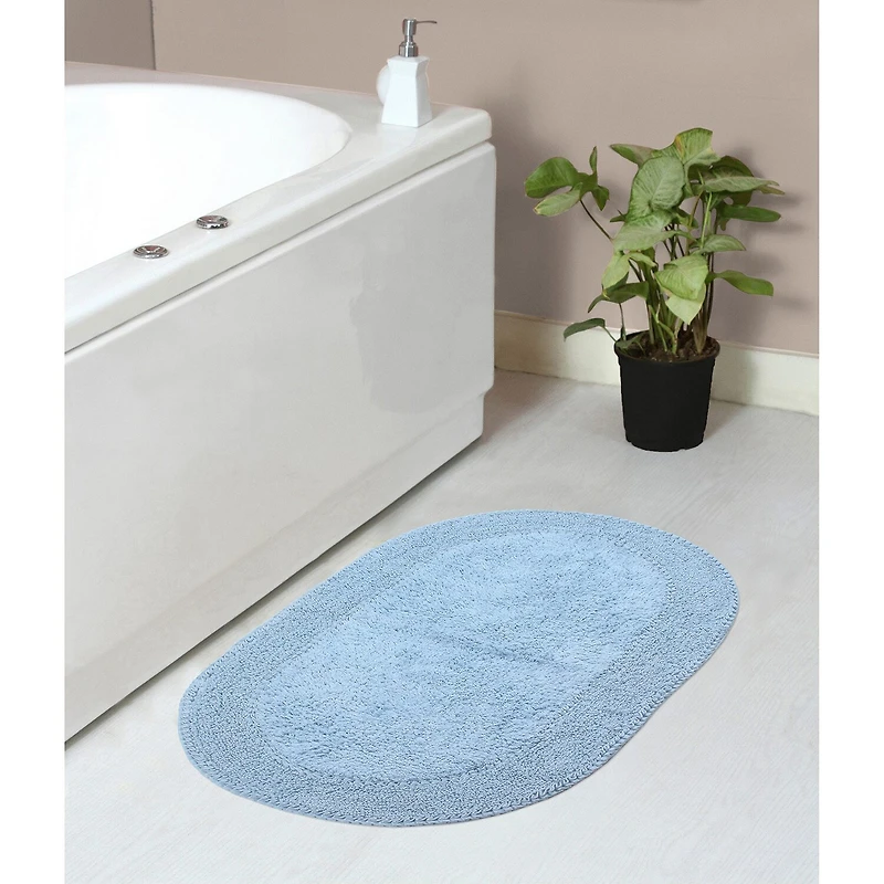 Home Weavers Inc Double Ruffle Quick Dry 21X34 Inch Bath Rug