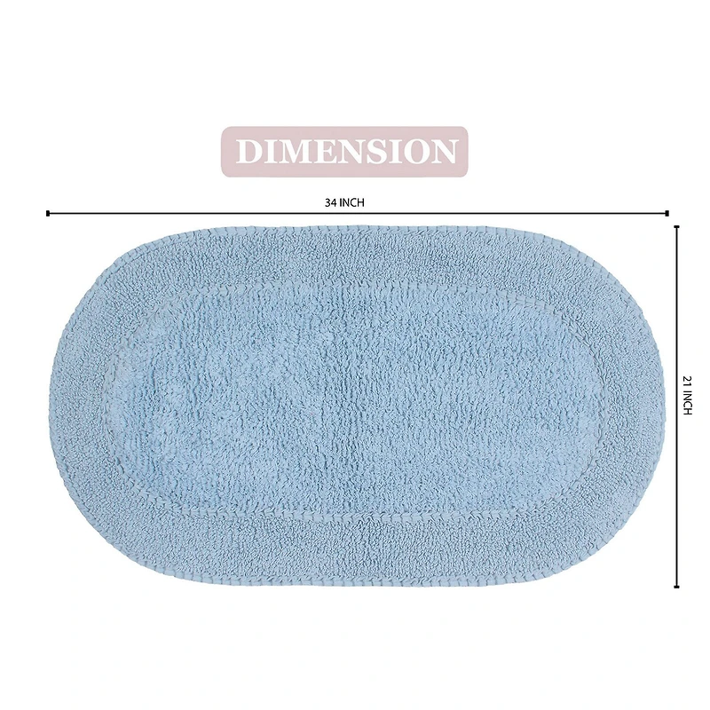 Home Weavers Inc Double Ruffle Quick Dry 21X34 Inch Bath Rug