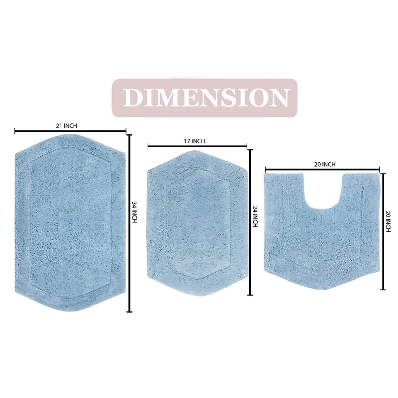 Home Weavers Inc Waterford 3-pc. Quick Dry Bath Rug Set