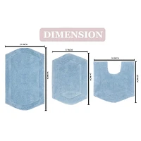 Home Weavers Inc Waterford 3-pc. Quick Dry Bath Rug Set