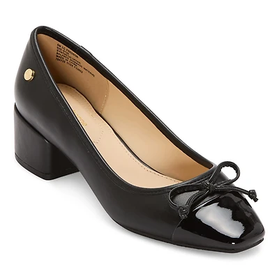 Liz Claiborne Fredson Womens Cap Closed Toe Block Heel Pumps