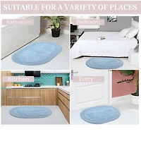 Home Weavers Inc Double Ruffle Quick Dry 21X34 Inch Bath Rug
