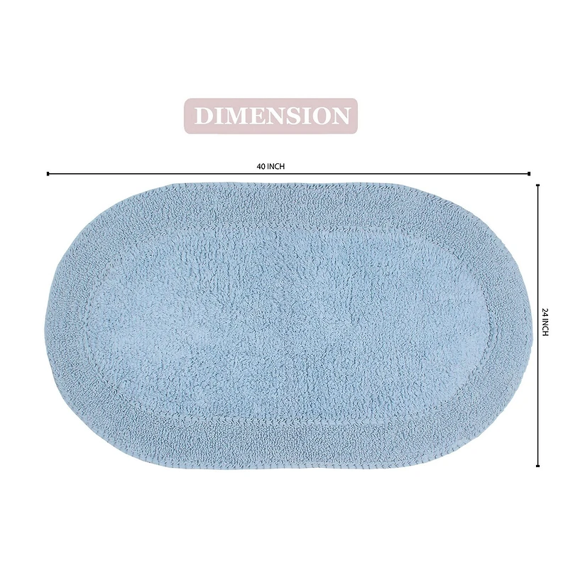 Home Weavers Inc Double Ruffle Quick Dry 24X40 Inch Bath Rug