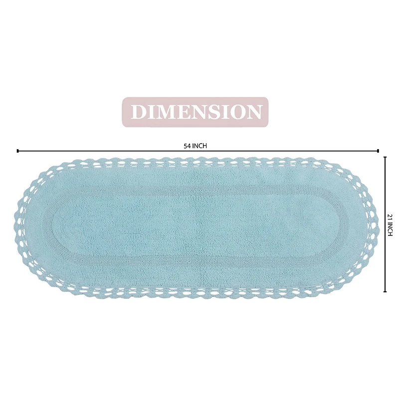 Home Weavers Inc Hampton Crochet Reversible 21X54 Inch Bath Rug