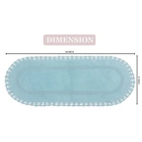 Home Weavers Inc Hampton Crochet Reversible 21X54 Inch Bath Rug
