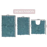 Home Weavers Inc Modesto 3-pc. Quick Dry Bath Rug Set
