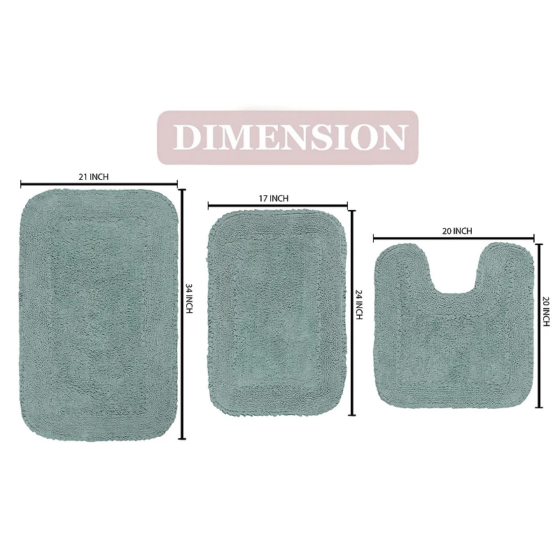 Home Weavers Inc Radiant 3-pc. Quick Dry Bath Rug Set