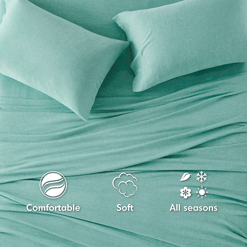 Intelligent Design Cotton Blend Jersey Knit Deep Pocket Sheet Set