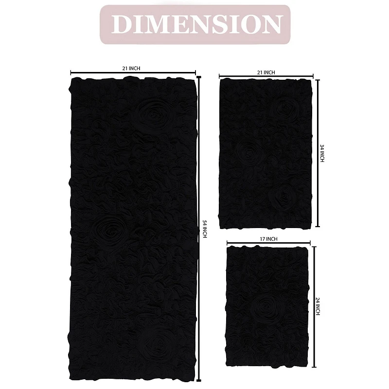 Home Weavers Inc Bellflower -pc. Quick Dry Bath Rug Set