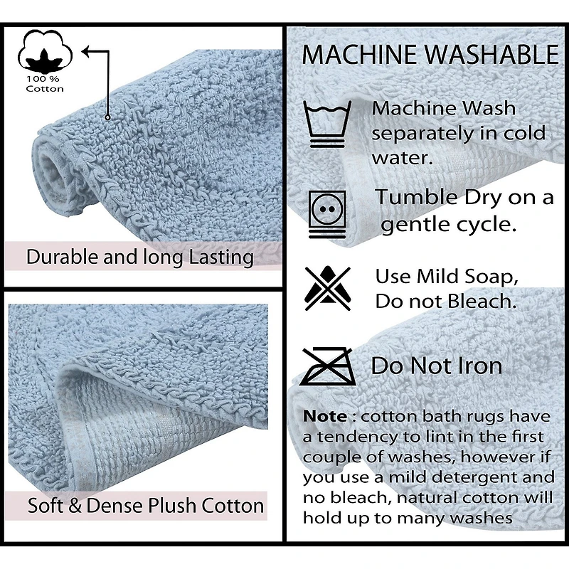 Home Weavers Inc Double Ruffle 3-pc. Quick Dry Bath Rug Set