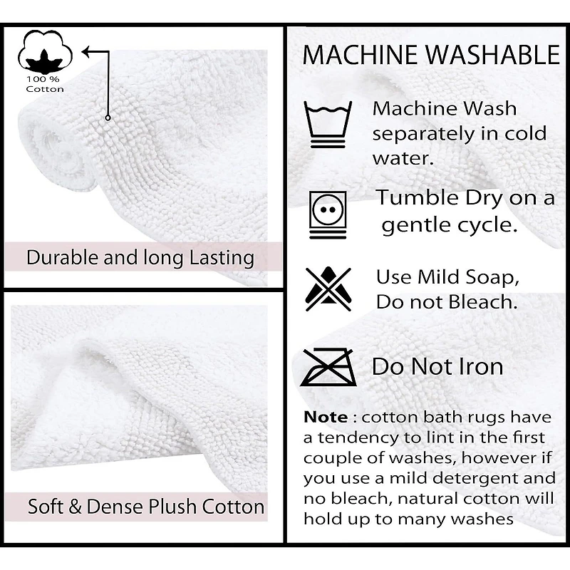 Home Weavers Inc Luxury Hotel Style 2-pc. Quick Dry Bath Rug Set