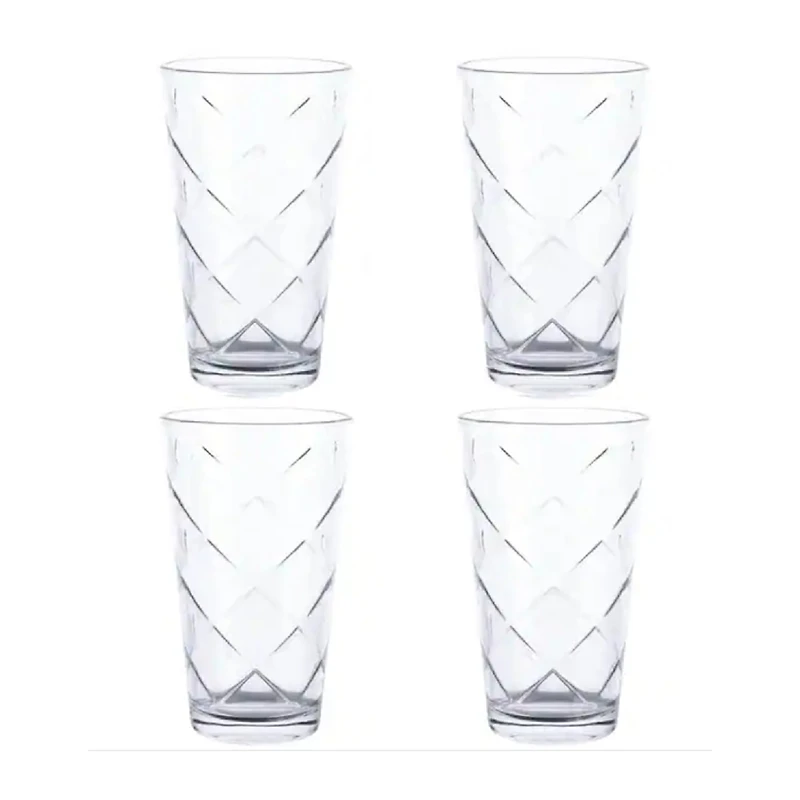 Gibson Home Lattice 4-pc. Glass Tumbler Set