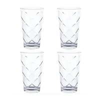 Gibson Home Lattice 4-pc. Glass Tumbler Set