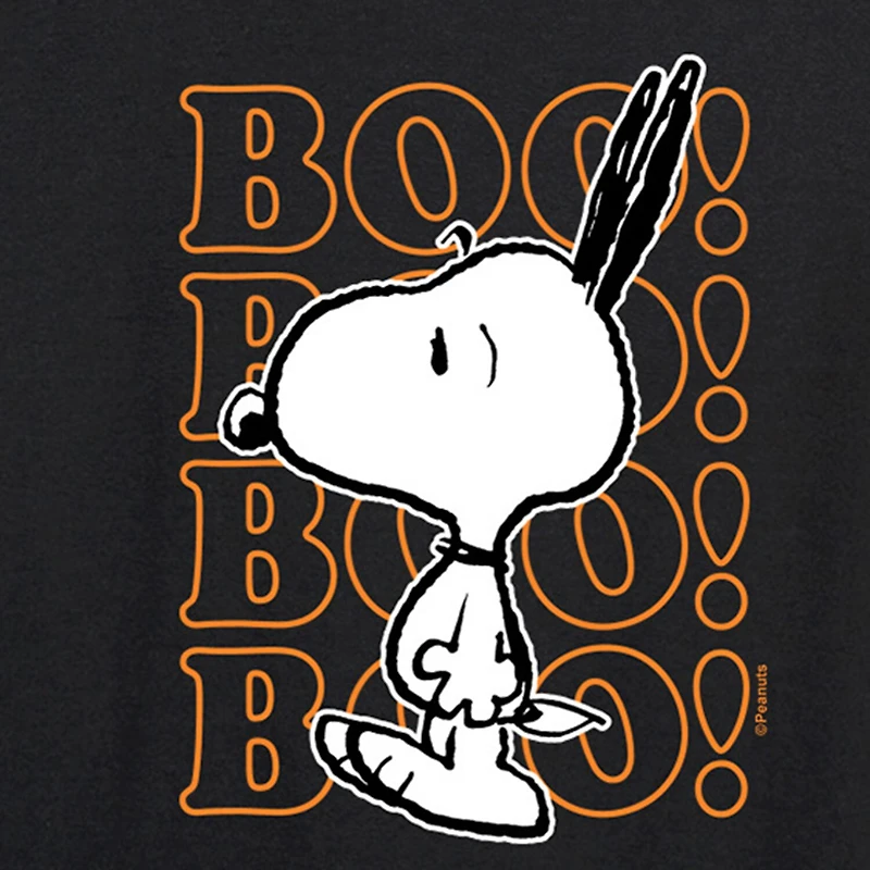 Snoopy Boo Halloween Womens Round Neck Long Sleeve Regular Fit Graphic T-Shirt