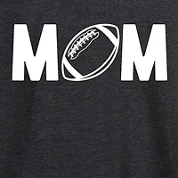 Mom Football Womens Scoop Neck Long Sleeve Regular Fit Graphic T-Shirt