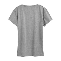 Pluto Life With Dogs Womens Crew Neck Short Sleeve Regular Fit Graphic T-Shirt