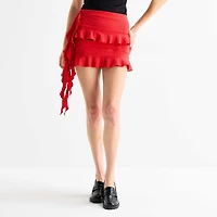 Forever 21 Womens Juniors Low Rise Flared Skirt