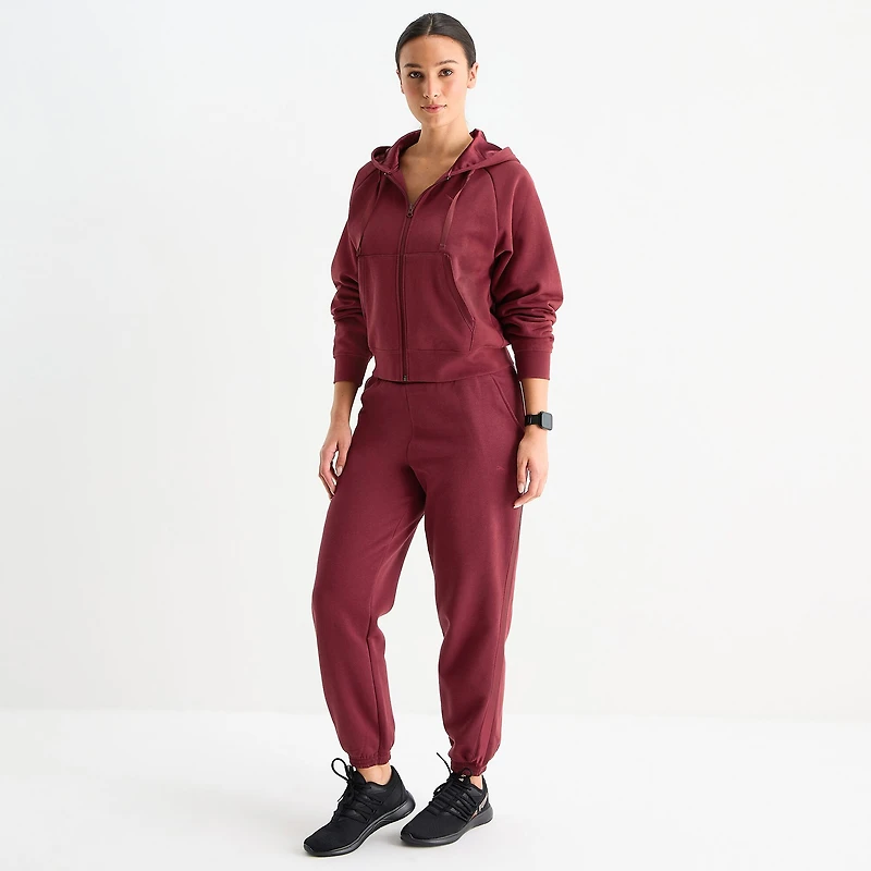 PUMA Womens Long Sleeve Fleece Zipper Active Hoodie