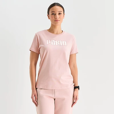 PUMA Womens Crew Neck Short Sleeve Active T-Shirt