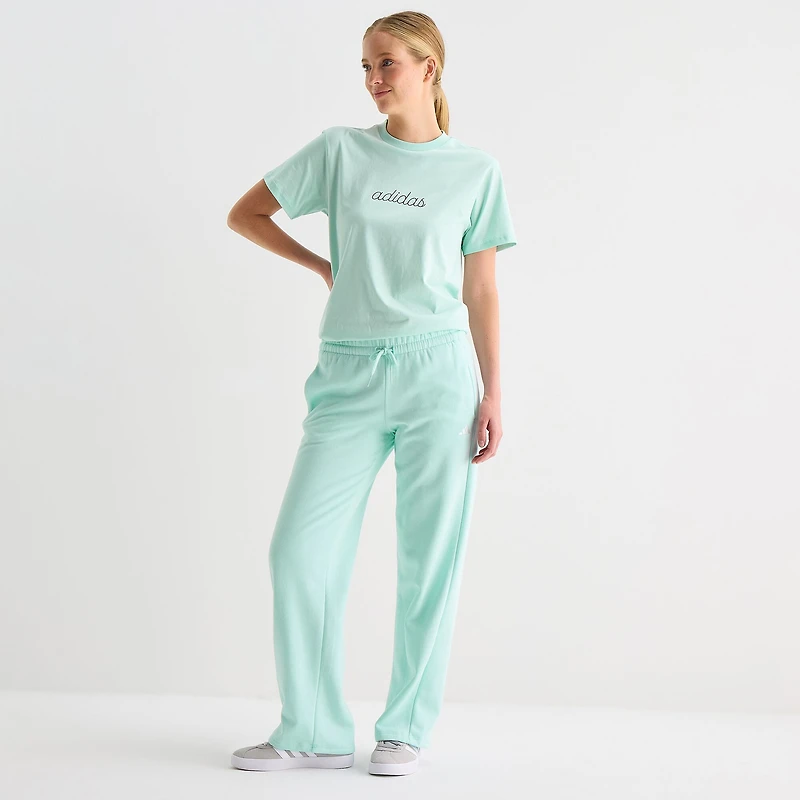 adidas Womens Straight Mid Rise Regular Fit Sweatpant