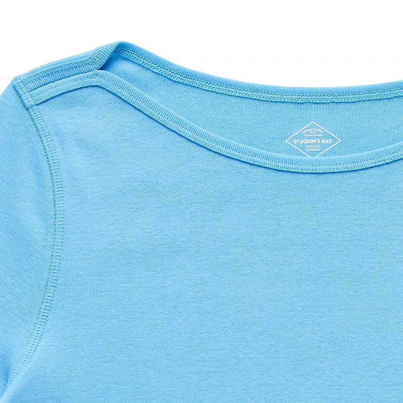 St. John's Bay Womens Easy-on + Easy-off Boat Neck Short Sleeve Adaptive T-Shirt