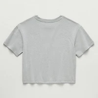 Little & Big Kid Girls Crew Neck Short Sleeve Regular Fit Mickey Mouse Graphic T-Shirt