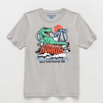 Thereabouts Little & Big Kid Boys Easy-on + Easy-off Sensory Friendly Crew Neck Short Sleeve Adaptive Regular Fit Graphic T-Shirt