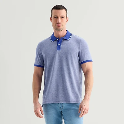 St. John's Bay Essential Oxford Mens Slim Fit Short Sleeve Polo Shirt