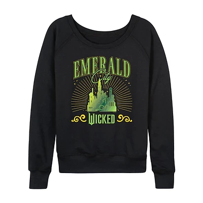 Wicked Emerald City Womens Round Neck Long Sleeve Regular Fit Graphic T-Shirt